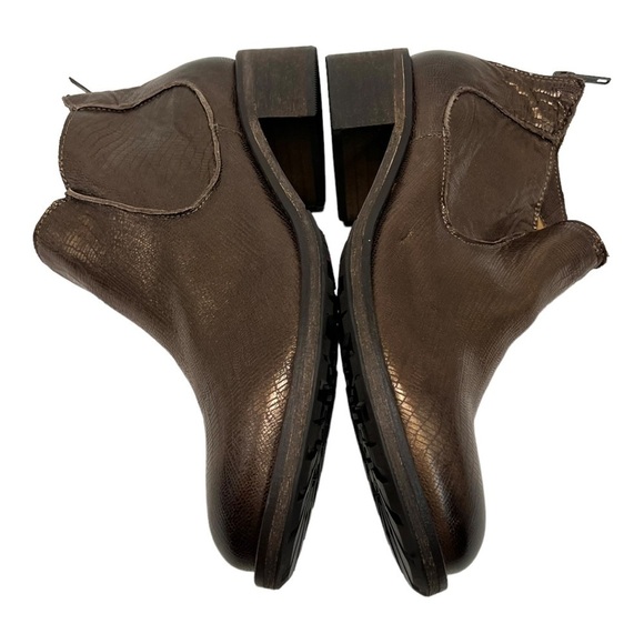 Modern Vintage Lucille Bronze Metallic Leather Burnished Ankle Boots Womens 39.5 - Picture 9 of 12